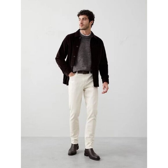 Banana Republic Travel Jean Slim Fit Off-White 31x30 - Picture 1 of 8